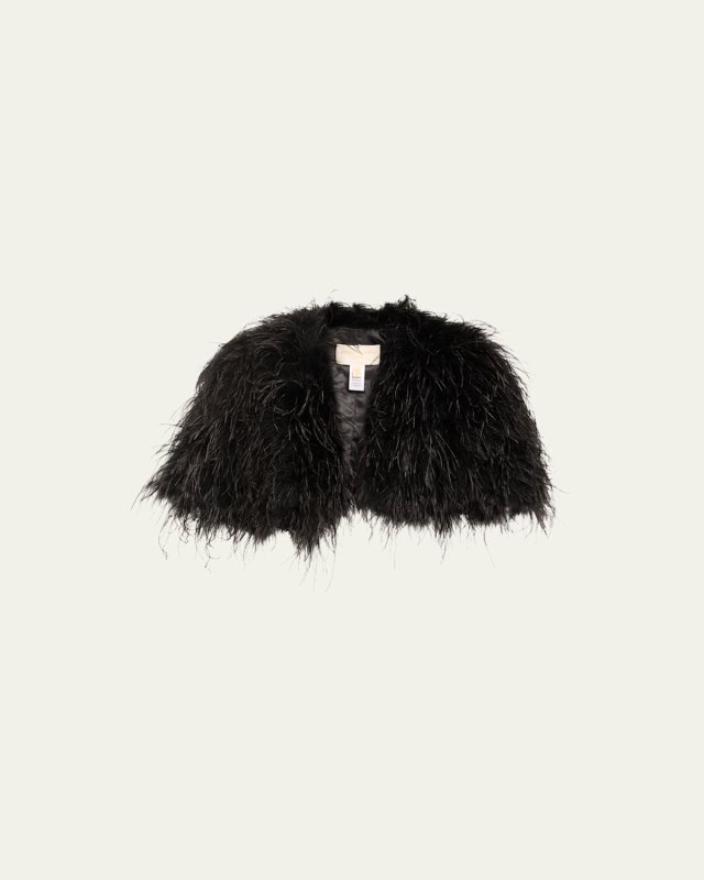 Faux Fur Ostrich Capelet
